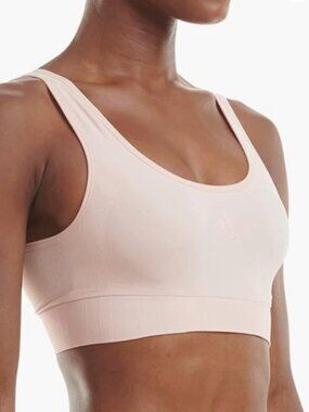 adidas Womens Micro 720 Seamless Scoop Lounge Bra Pink Size L 2803